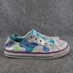 Airwalk Shoes Kids 3 Slip On Casual Trainer Sneakers Butterflies Rhinestone Girl